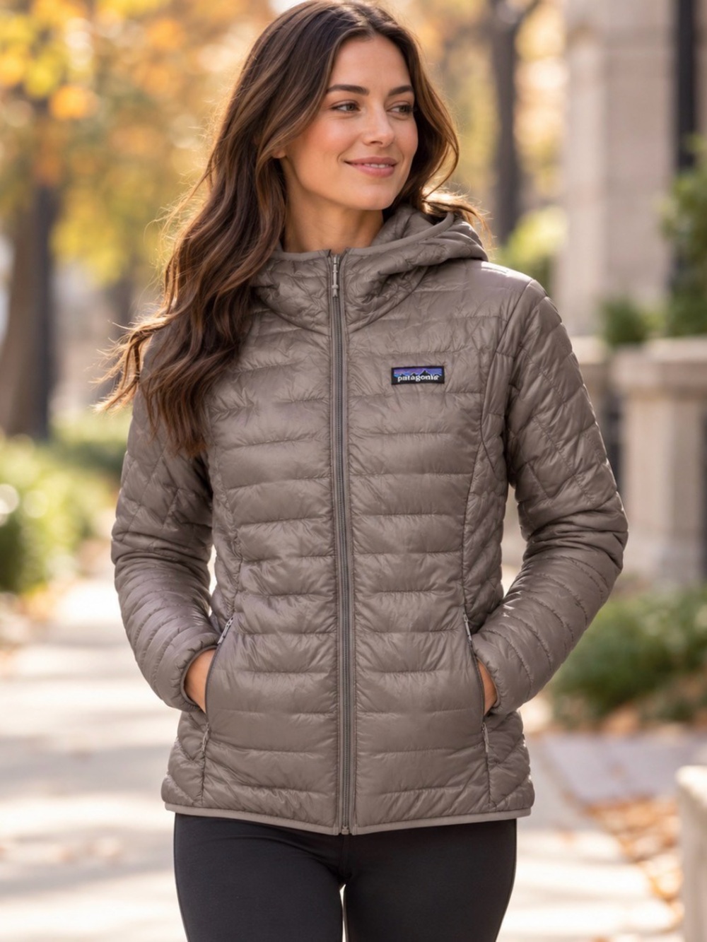 Patagonia Women’s Nano Puff Hoody Jacket Grey XS Lightweight Puffer